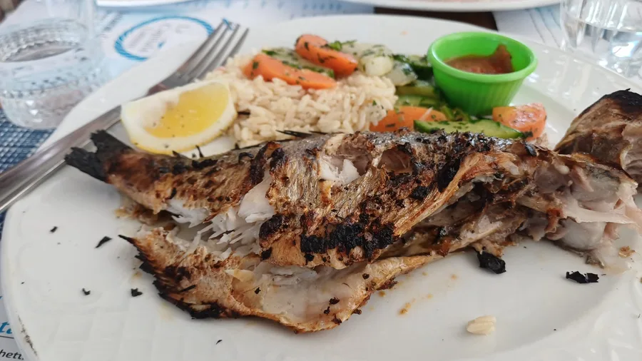 Oběd v rybí restauraci....různé dobroty...toto je pražma královská (už jsem ale do ní drbla)...všechno moc dobré!!!